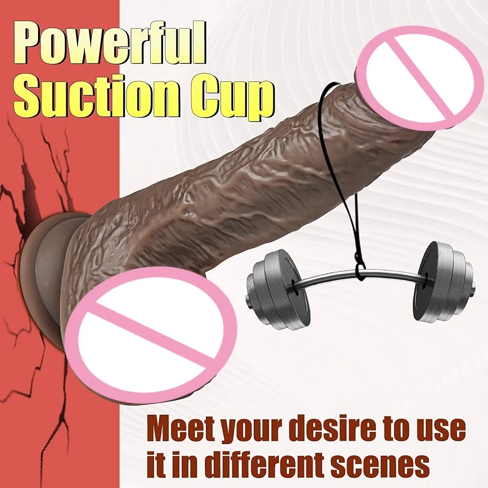 Realistic Dildo Thrusting Vibrators with 8 Thrusts & Rotations & Vibrations Strong Suction Cup Sex Toy for Women Big Anal Dildo