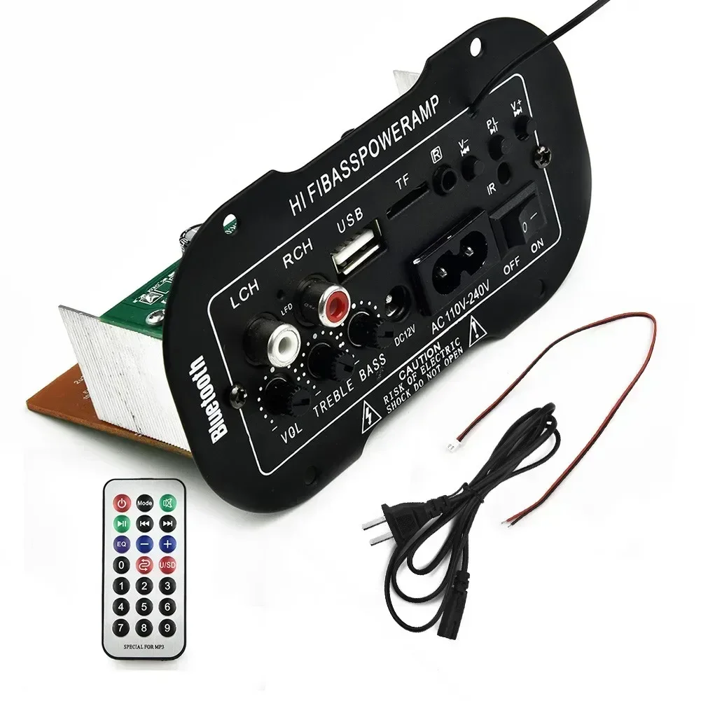 220V 50W Car Accessory BT HiFi Bass Audio USB TF MP3 FM Remote Control With Numeric Key Connect Computer Mobile Phones