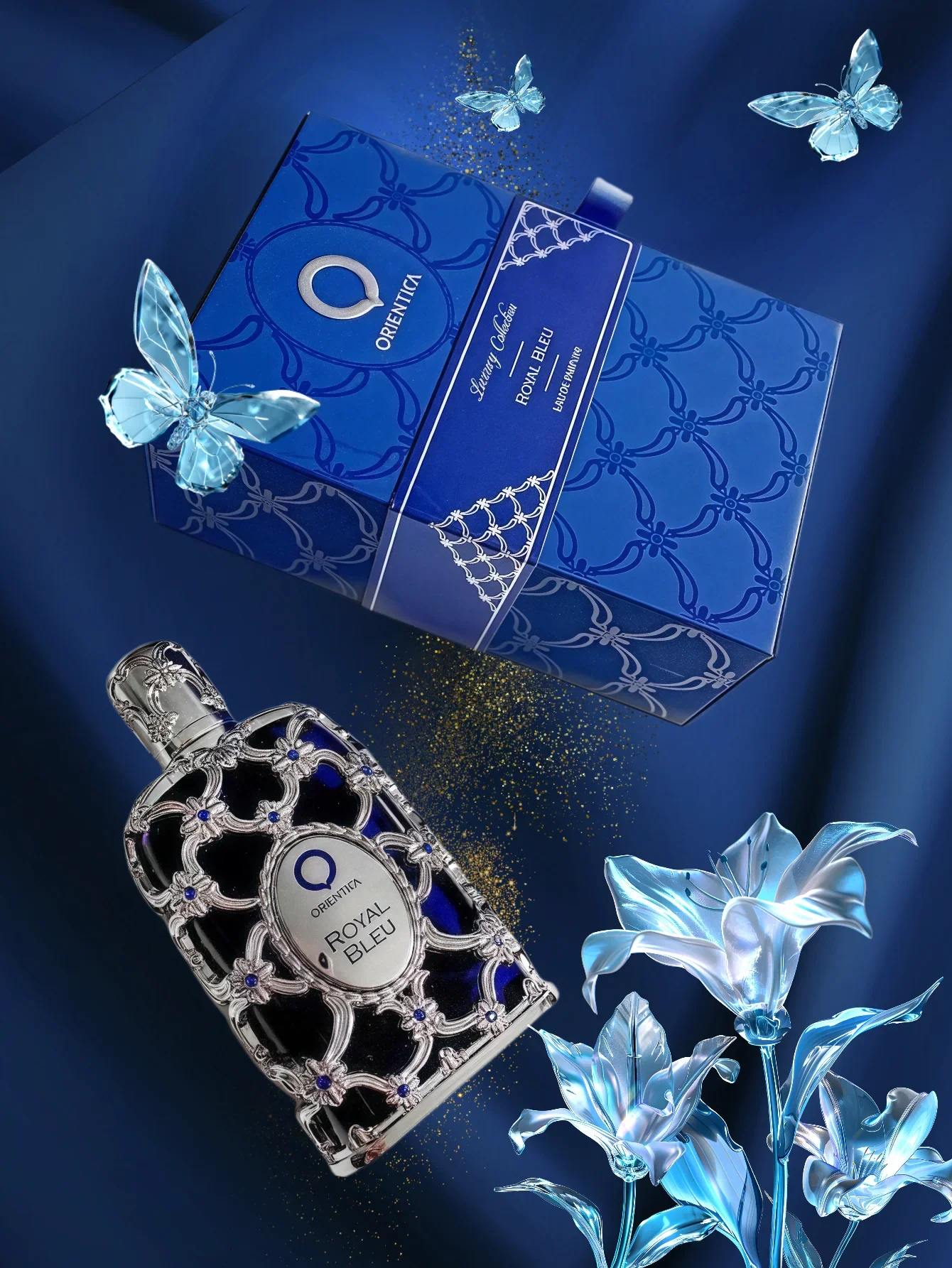 Orientica Royal Bleu Eau De Parfum للرجال 2.7 أونصة / 80 مل - كولونيا خشبية حارة طازجة تدوم طويلاً، بخاخ عطر هدية فاخرة #2