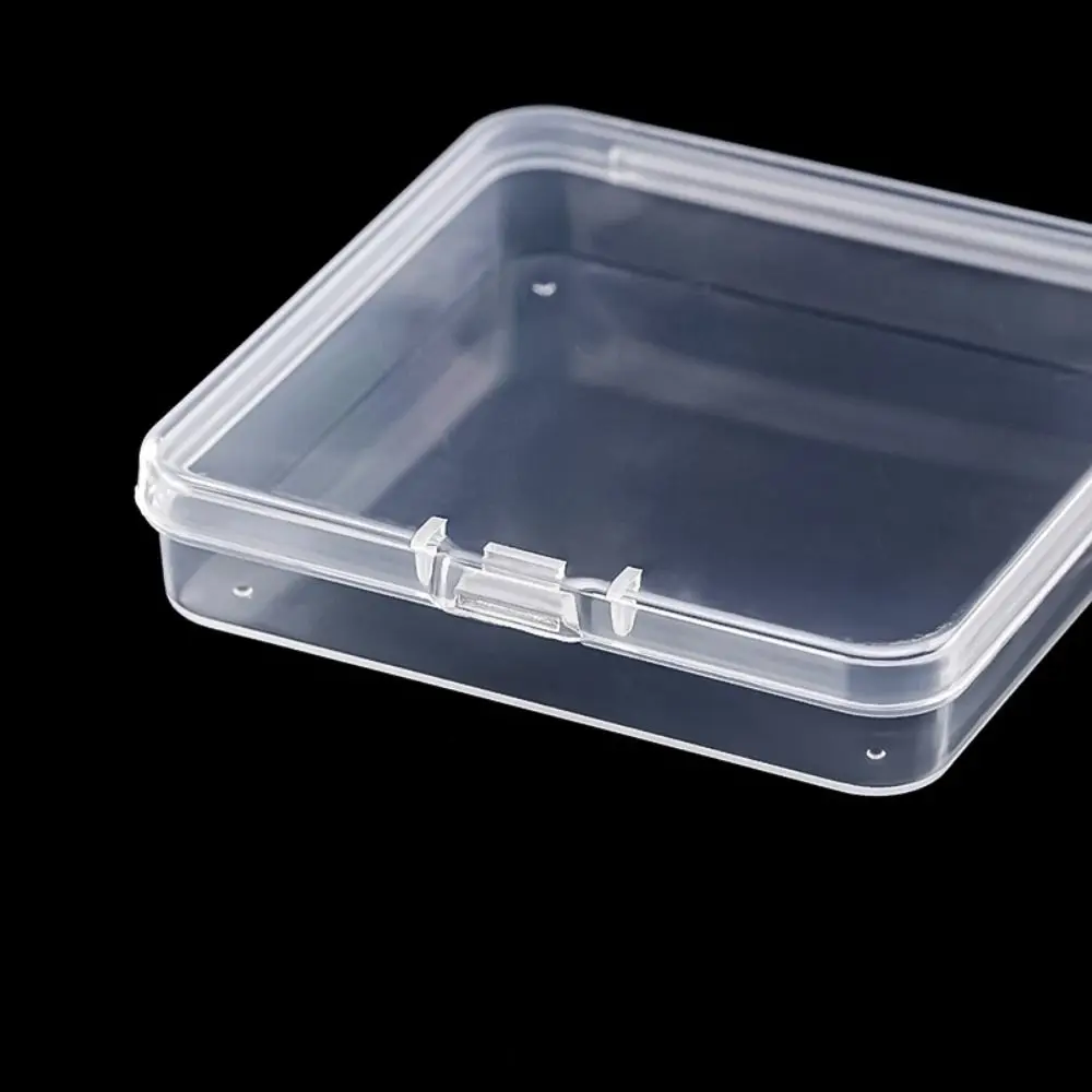 Portable Square Packing Storage Box Transparent Plastic Jewelry Beads Container Durable Small Items Case Sundries Organizer