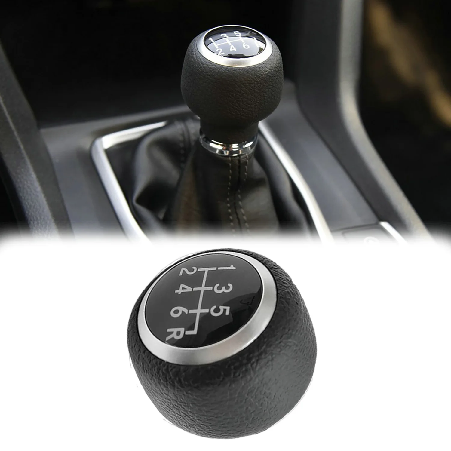 Brand New 6 Speed Shifter Knob Handle For Honda Civic 2016-2019 Black 54102-TBA-L02ZB 54102TBAL02ZB Manual Gear Lever Cover