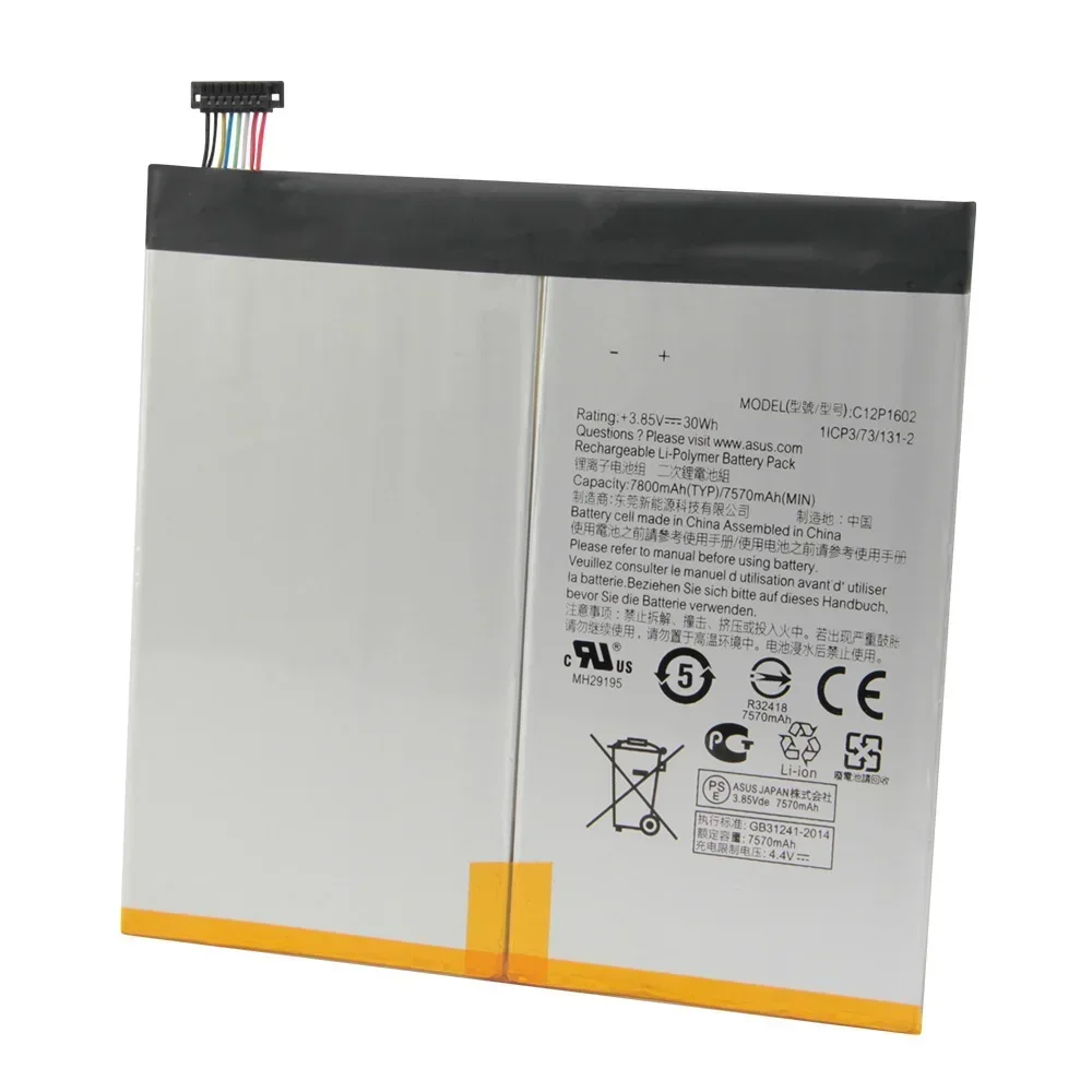 Replacement Battery C12P1602 For ASUS ZenPad Z10 ZT500KL High Quality Batteries With Tool 7800mAh