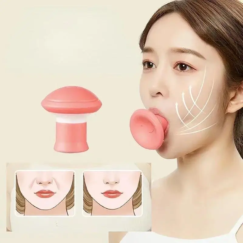 New Silicone Face Facial Lifter Slimming Face Lifter Double Thin Wrinkle Removal Blow Breath Exerciser Masseter Muscle Line Tool