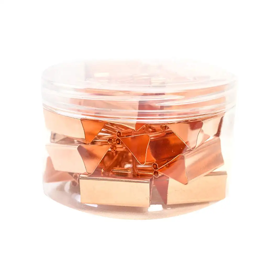 مشبك ورقي من الذهب الوردي ، مستلزمات ذيل كتب معدنية ، منظم مكتب ومدرسة ، مستلزمات مدرسية ، موضة ، 10 أو