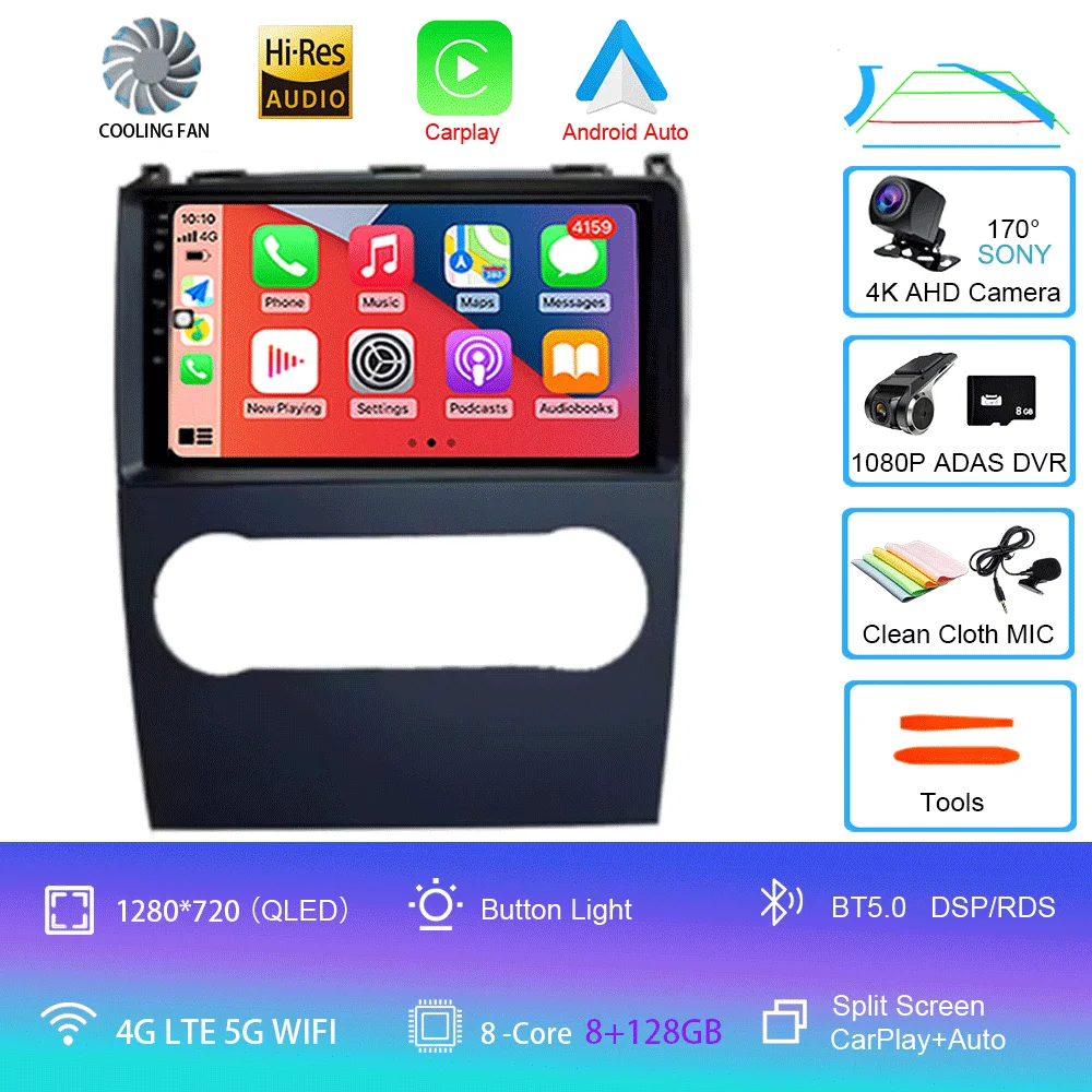 Voor Mercedes Benz B200 EEN B Klasse W169 A160 A180 A200 A220 2009-2012 Android 15 GPS Autoradio multimedia Head unit BT Radio 4G