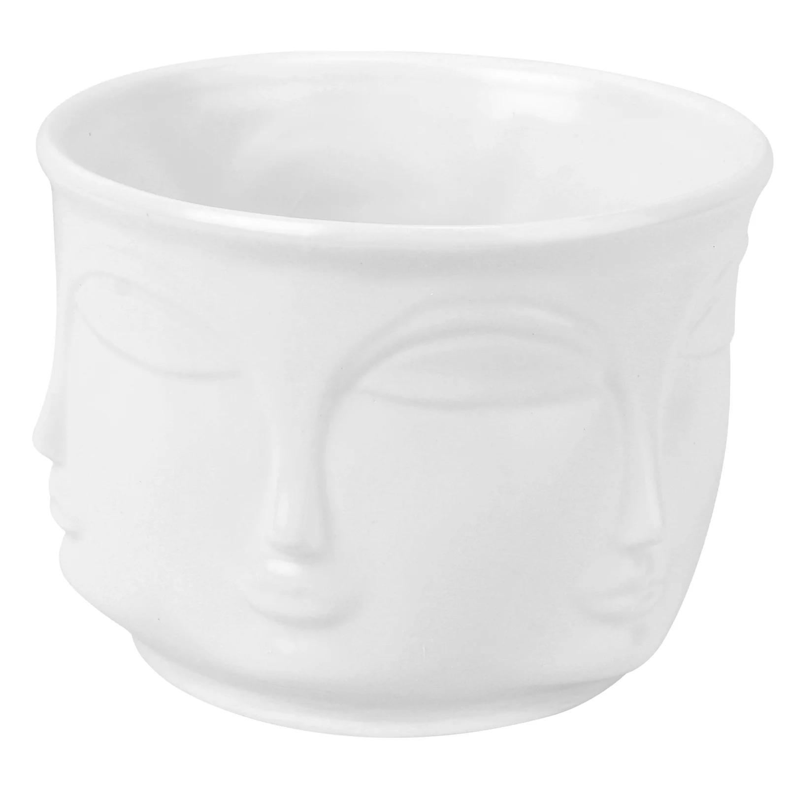Modern Creative Man Face Ceramic Flower Vase White 13x13x9.5cm Succulent Planter Organizer Pen Holder Home Decoration Porcelain