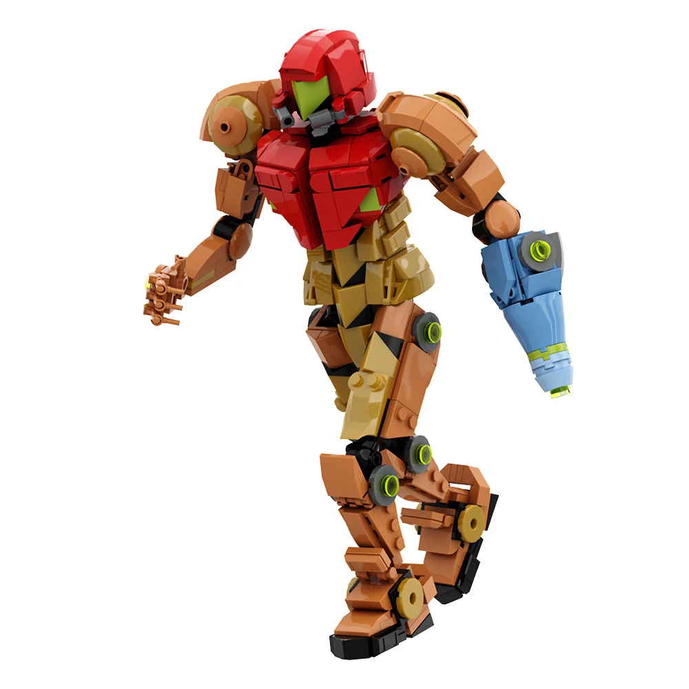 Gobricks MOC Sc-fi gry Metroides Mecha Model robota zestaw klocków high-tech Samus Aran Metroids Idea maszyny klocki zabawka