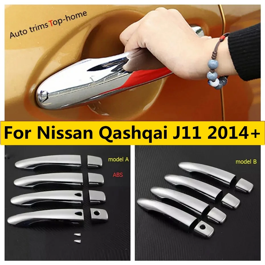 

ABS Chrome Outside Door Pull Doorknob Handle Cover Trim Fit For Nissan Qashqai J11 2014 - 2020 Exterior Decoration Accessories