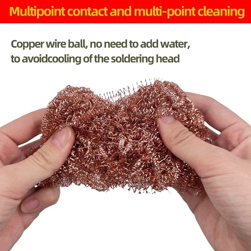 Cleaning Ball Desoldering Soldering Iron Mesh Filter Cleaning Nozzle Copper Wire Cleaner Metal Ball Welding Iron Tips Clean Ball