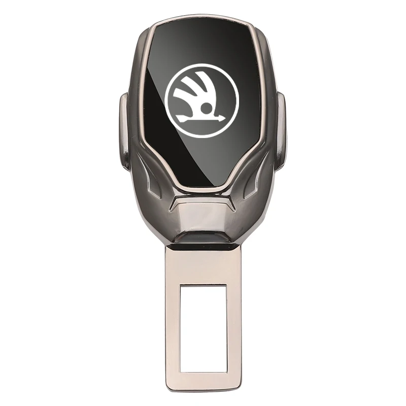 Hebilla de inserción de cinturón de seguridad de coche, extensor de mosquetón, cinturón de seguro para skoda superb 3 2 1, accesorios con logotipo