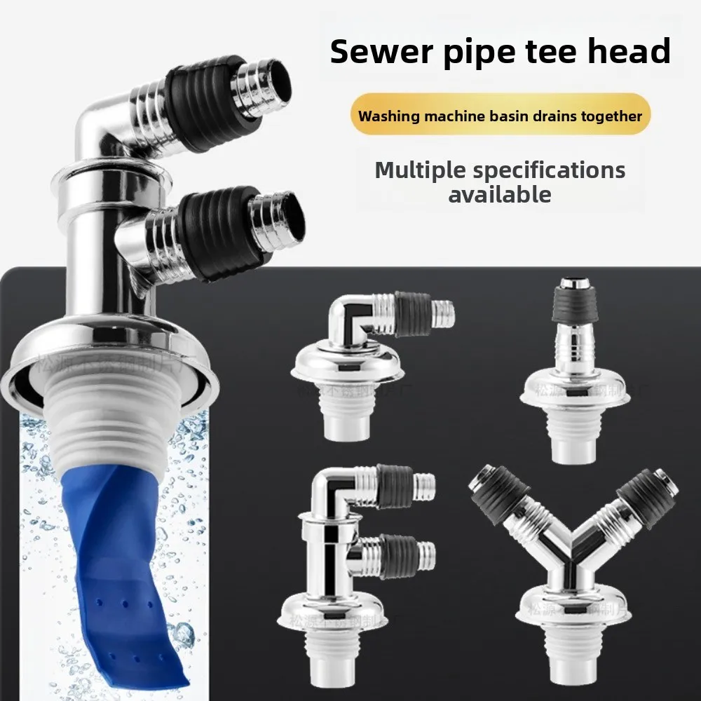 

Слив в пол стиральной машины с защитой от обратного потока, сливной тройник двойного назначения, сливной тройник с защитой от перелива, разъем для дезодоранта, уплотнение против запаха