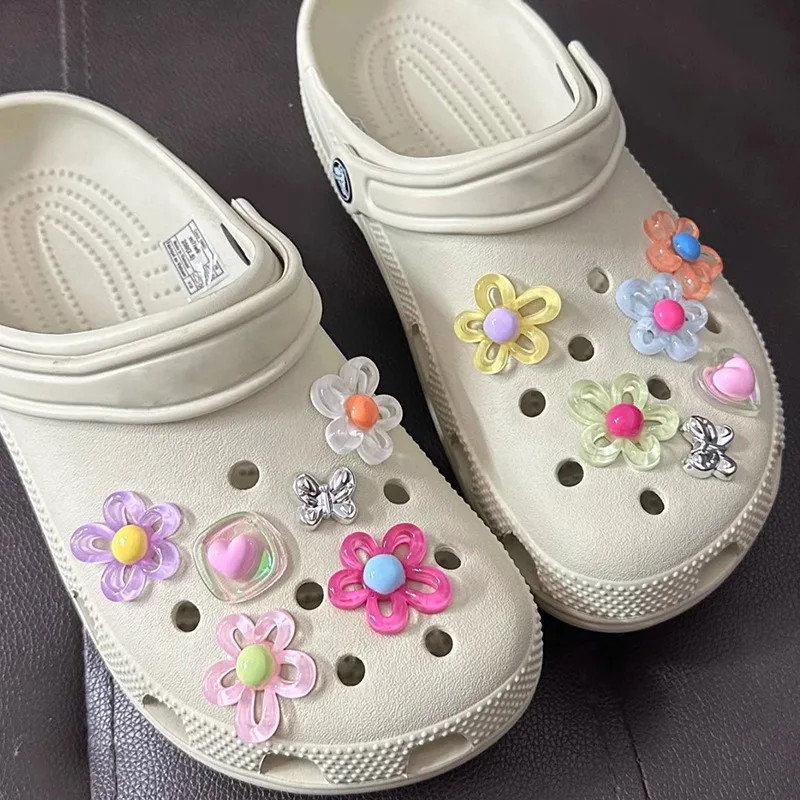 Clog Shoe Charms Rhinestone Metal Sparkling Crystal High Quality Decorative DIY Clips for Women Daily Lightweight Elegant
