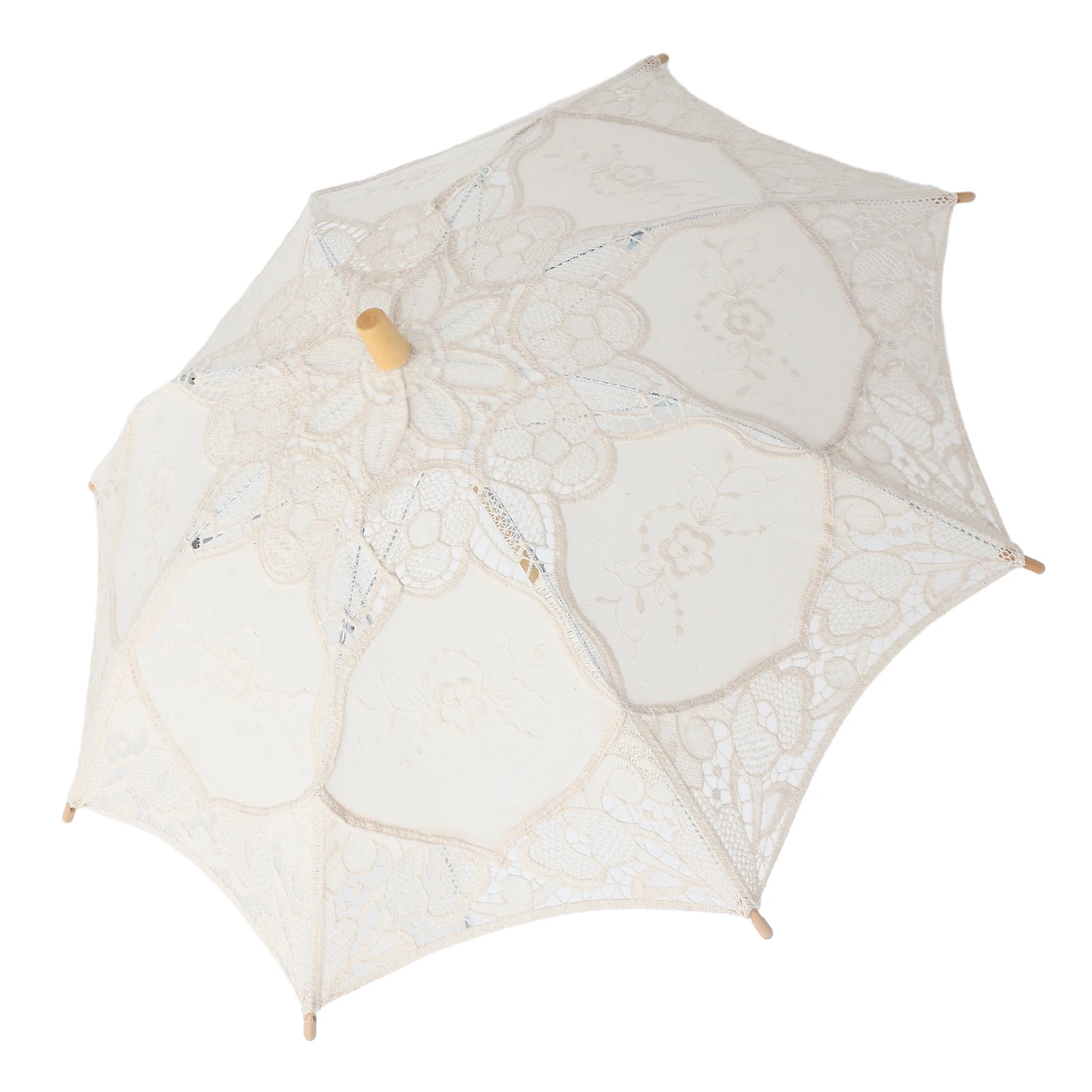 

Lace Umbrella Photography Props Size White Cotton Photography Props Wedding Decorative Parasol for Girls Festive Supply