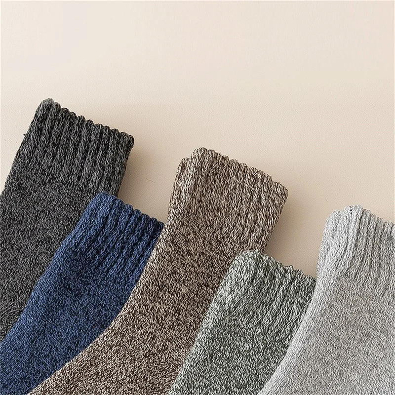 Chaussettes en laine rayée pour hommes, super optique, solide, contre le froid et la neige, chaud, hiver