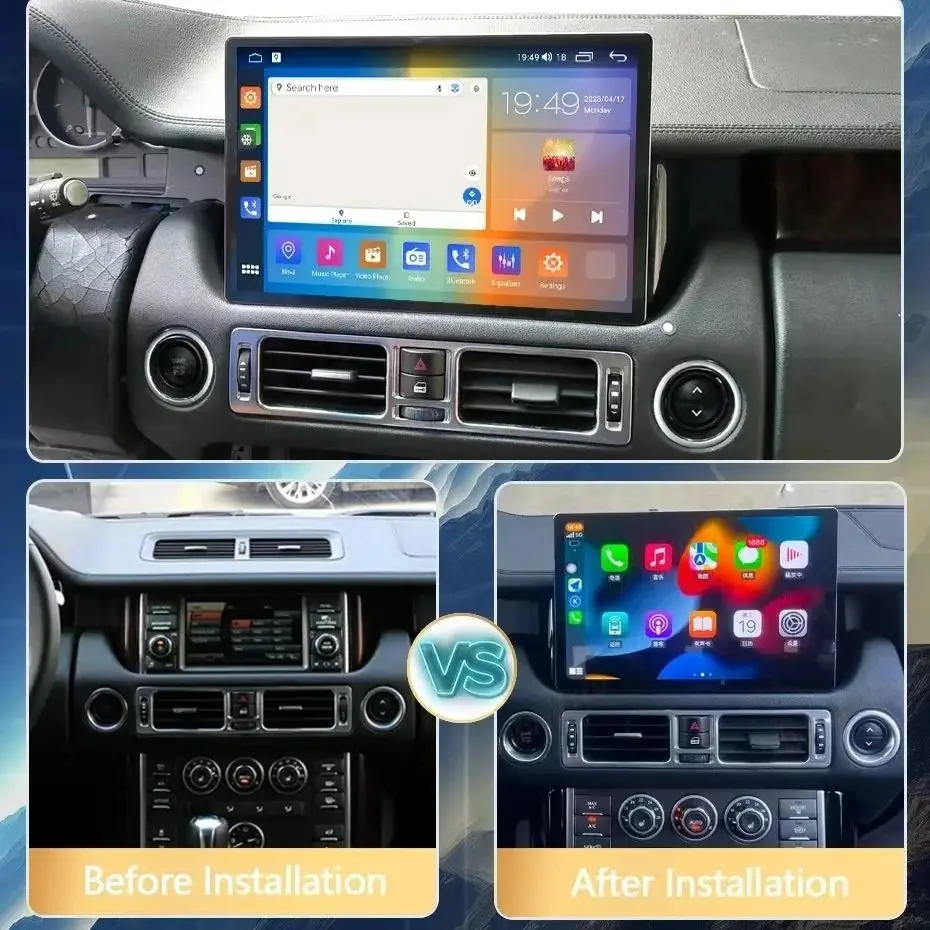 13 inch Android 14 Car Radio For Land Rover Range V8 L322 2002-2012 Car Multimedia Video Player Stereo Navigation GPS Navigator