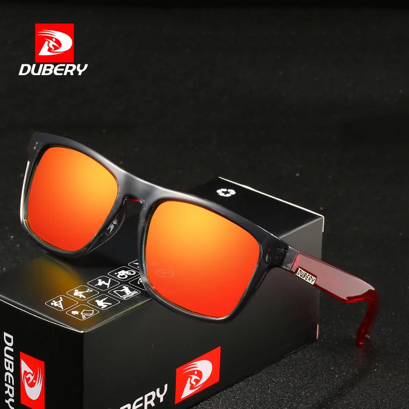 DUBERY Brand Design Square Men Polarized Sunglasses Women Fashion Driving Beach Fishing Sun Glasses Blue Light Blocking Eyewear