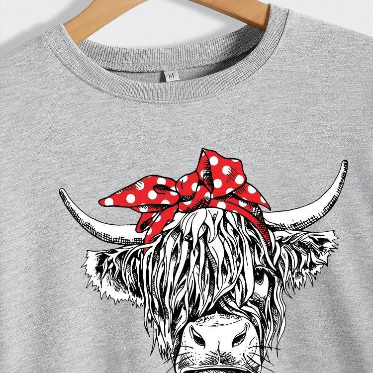 Casual longo sve redondo ne senhoras moletom nó vermelho solto ajuste confortável primavera faion streetwear