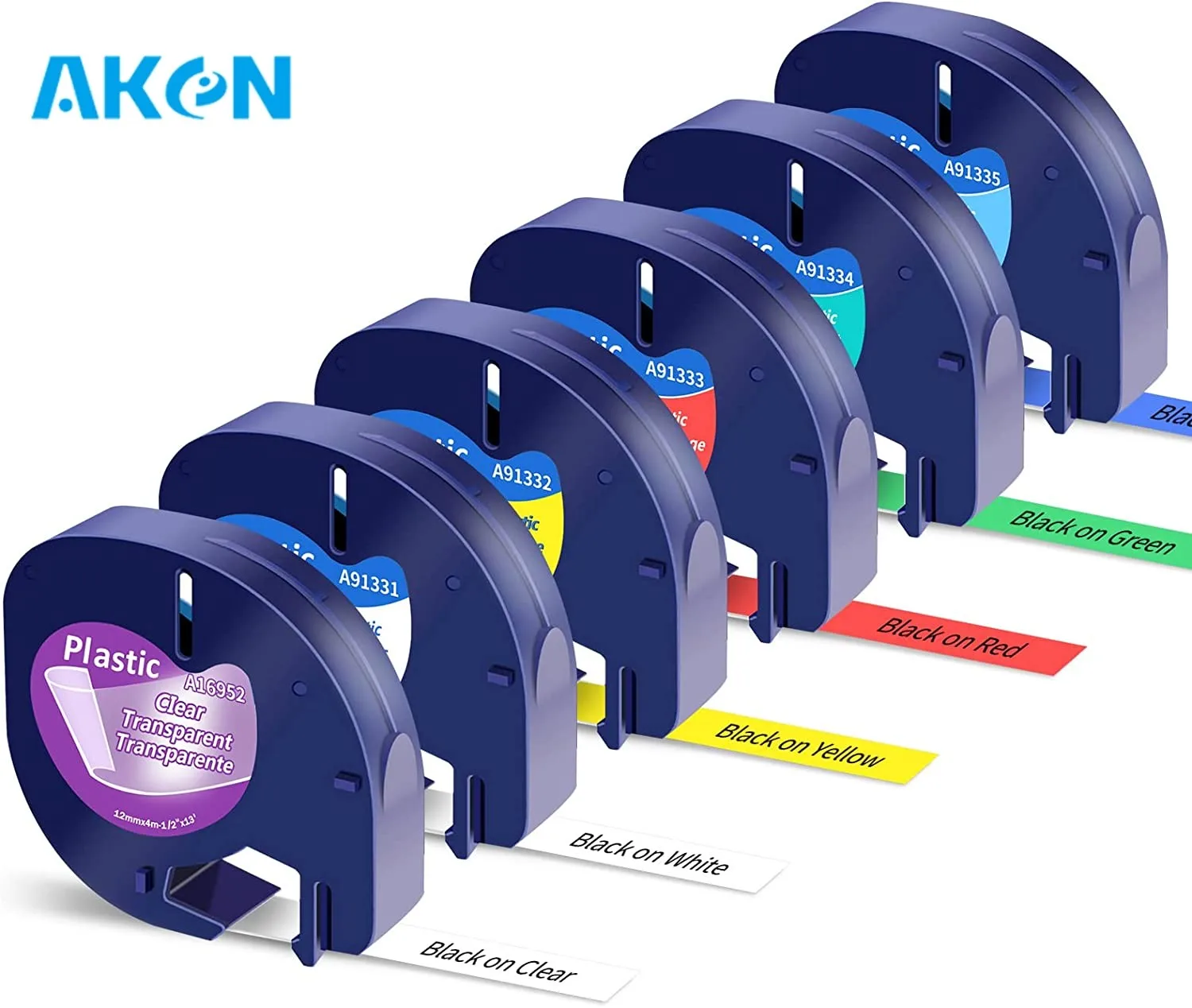 

Разноцветная пластиковая лента для этикеток Aken 6PK, совместимая с Dymo, ярлыком, ярлыком, лентой Letratag, маркировщик 91332 для детской яркости