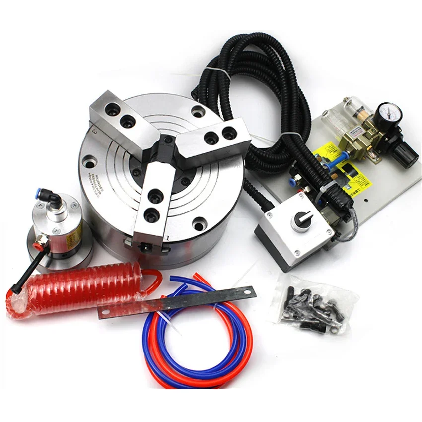 KS05-3 Трехкулачковый пневматический патрон 5-дюймовый пневматический токарный патрон Токарные станки с ЧПУ Патрон KS05-3 Полный набор 0,4-0,8 МПа