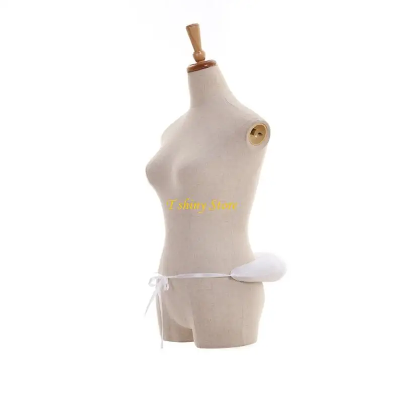 N58F Pleated Lace Butt Pannier Bustles Pad for Aesthetic Lookings for Victorian and Outfit Costume Decoration