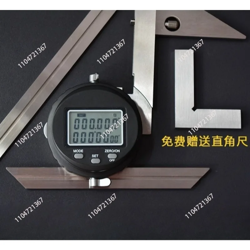 Stainless steel high-precision right-angle ruler digital display universal angle ruler 0-360 degree angle gauge angle meter