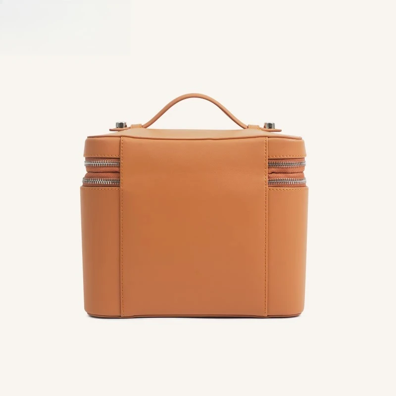 

Cosmetic bag luggage double compartment vegetarian leather travel cosmetic bag storage bag dresser