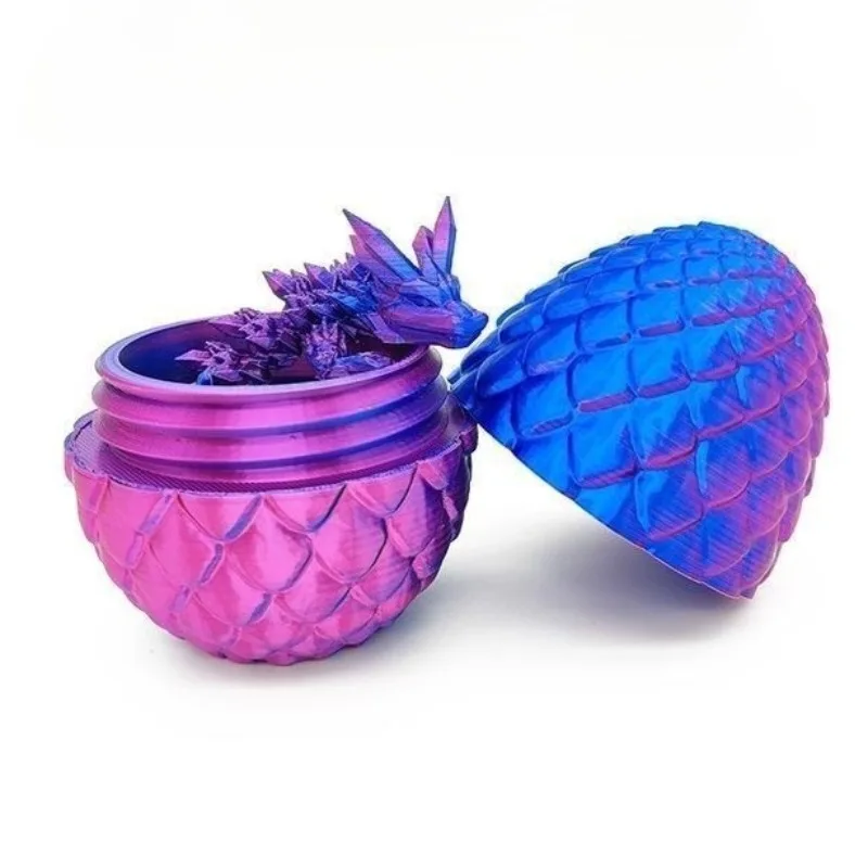 1/4 قطعة ثلاثية الأبعاد التنين تدوير مفصلية بيضة التنين واقعية المنقولة المطبوعة التنين نموذج ديكور غرفة مكتب المنزل أرقام لعبة