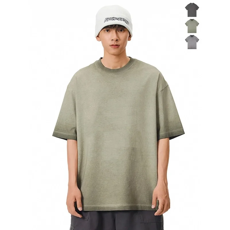 

Men/Women's Heavyweight 240g 100% Cotton Washed Vintage T-Shirt American Streetwear Loose Fit Casual Short Sleeve Top