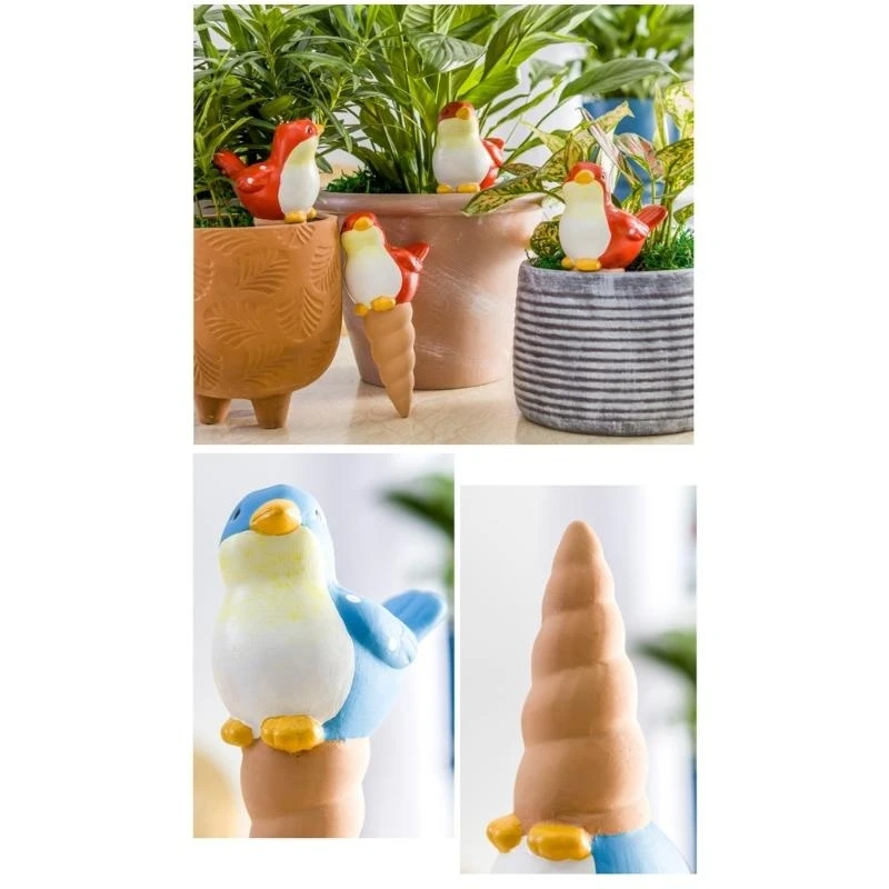 AXYC 4pcs Self Watering Spikes Planter Drip Irrigation Birds Watering Spikes for Indoor Plant Automatic Dripper Reservoir
