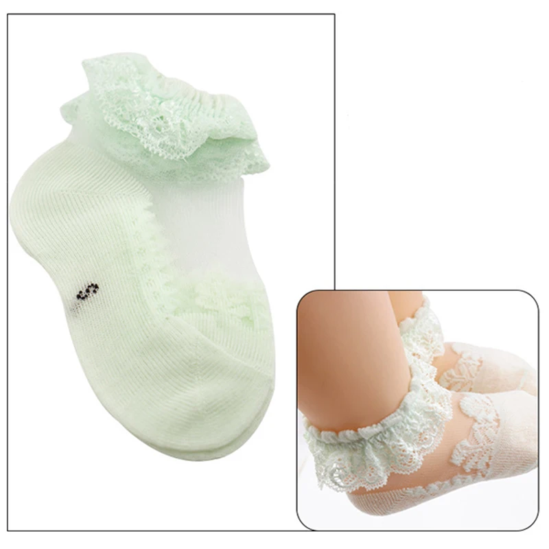 Summer Girl Socks Ruffle Flower Socks for Little Girl Kids Lace Princess Mesh Socks Cotton Toddler Newborn Infant Baby Socks