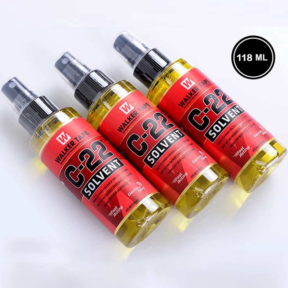C22 Hair Solvent Tape Adhesives Remover Spray Quick Removel C-22 Solvent Wig Glue Remover Wig Adhesive Remover 118ml/30ml