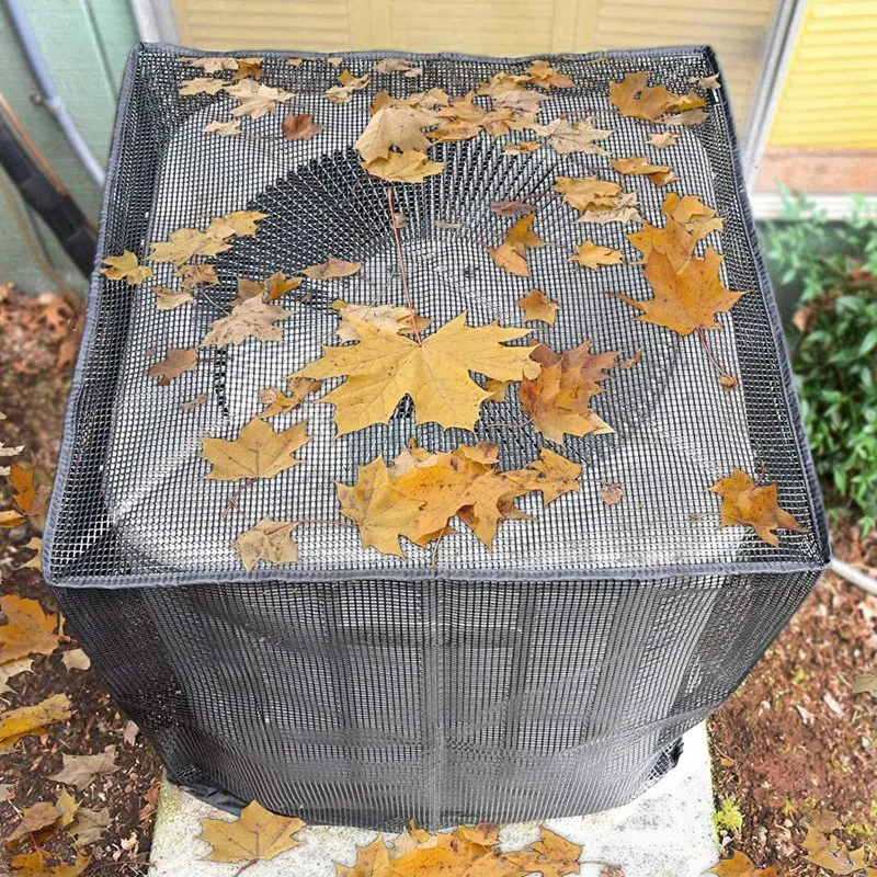 Sanq ฝาครอบเครื่องปรับอากาศตาข่ายคลุมเครื่องปรับอากาศสำหรับ AC กลางแจ้ง, ที่คลุมป้องกัน AC แบบปรับได้ทุกฤดูกาล