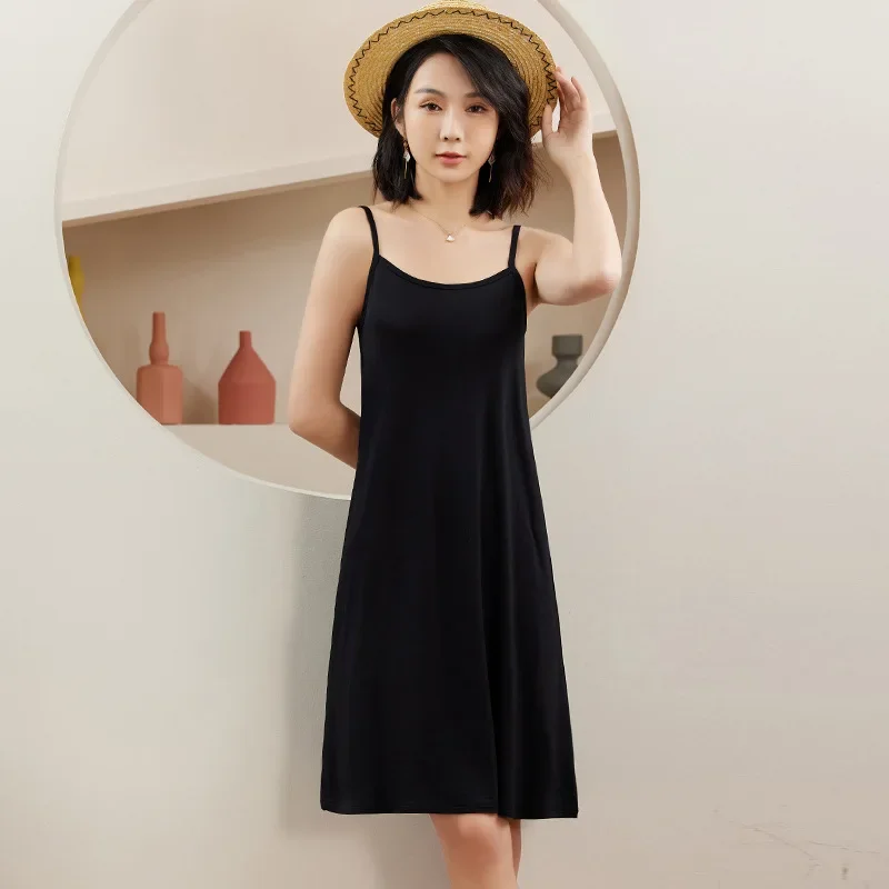 Nouveau coton Slip sous-vêtements femmes été longue robe Slip jupe sous robe tout Match respirant jupon sous-jupe Lingerie