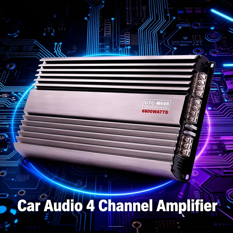 Professional four-channel car amplifier，With equalizer and bass enhancement function - Suitable for high-power audio amplificati