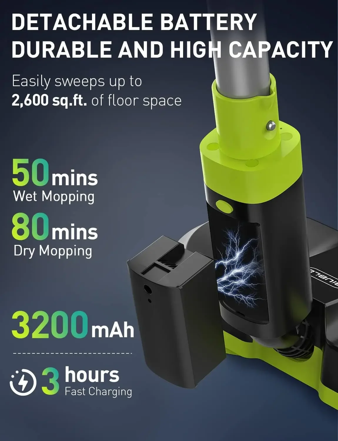 Cordless Electric Mop, Dual Spin Mops for Floor Cleaning, LED Headlight / Stand-Free / Water Sprayer, Rechargeable Scrubber Clea