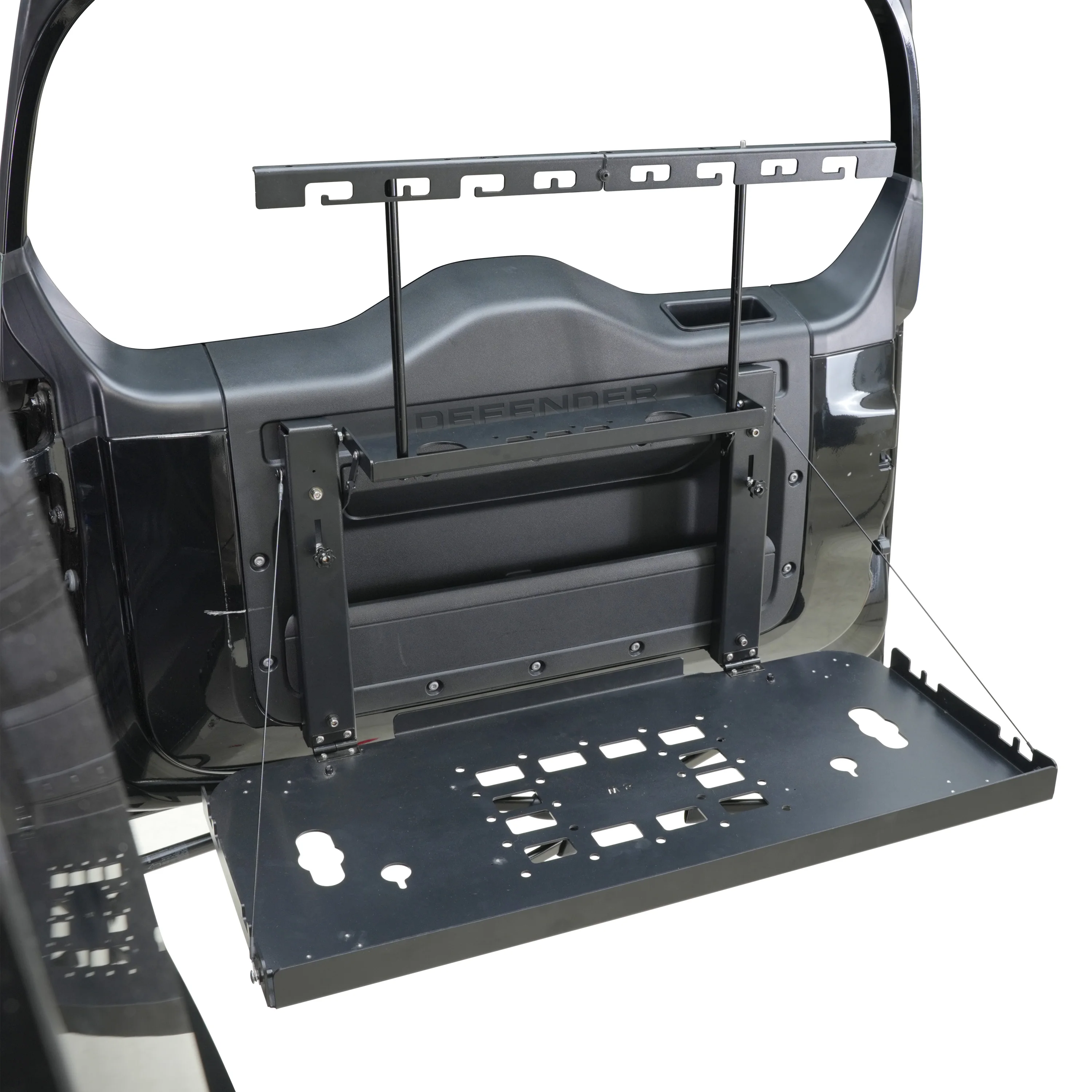 For Land Rover Defender 90/110/130 20-25 Tailgate Storage Rack Foldable Interior Trim Trunk Modular Rack Table Board Extension