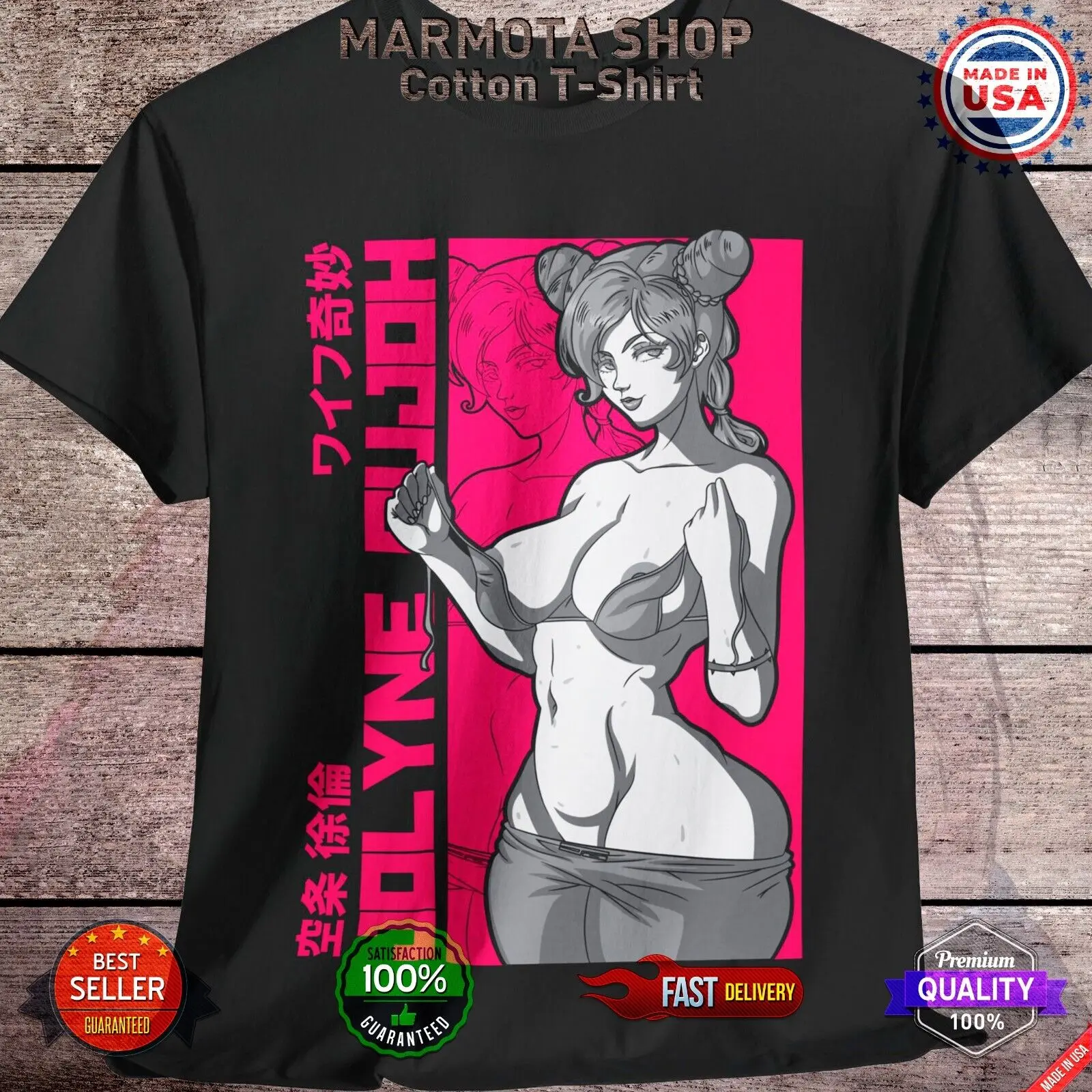 Jolyne Cujoh JoJo's Bizarre Adventure Shirt Anime JJBA Tee T-Shirt Waifu Manga