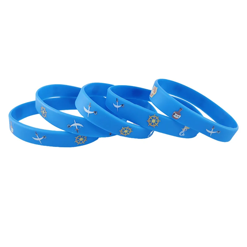 4/12/24 Stück Piraten-Silikon-Armbänder, Totenkopf, Piratenschiff, Gummi-Armbänder, Piraten-Thema, Partygeschenke für Mädchen und Jungen, Geburtstagsdekoration – Detail 3