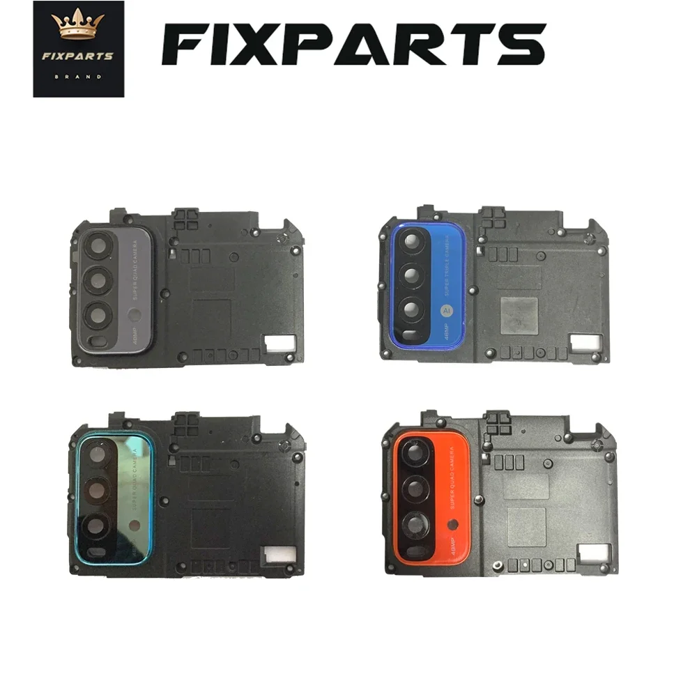 For Xiaomi Redmi 9T Rear Camera Frame + Lens Glass J19S M2010J19SG M2010J19SY Back Camera Lens With Adhesive 9T Lens Frame