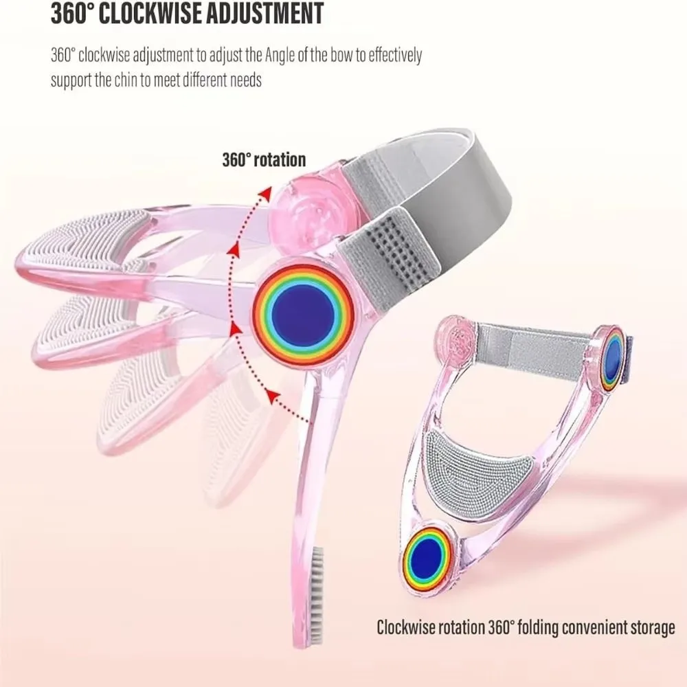 Posture Correction TPU Neck Brace Foldable Adjustable Cervical Collar Silicone Chin Pad Neck Traction Device For Kids