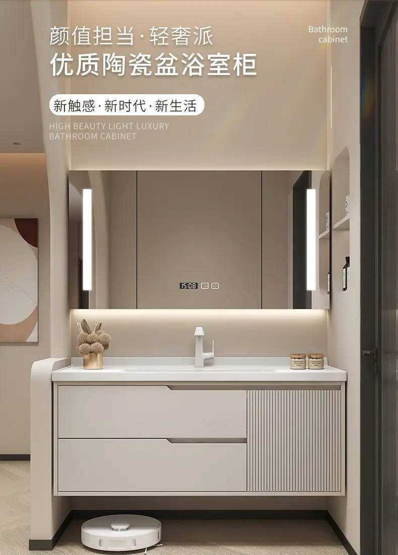 Creme Wind Eiche Farbe Badezimmer Toilette Handwaschbecken Keramik