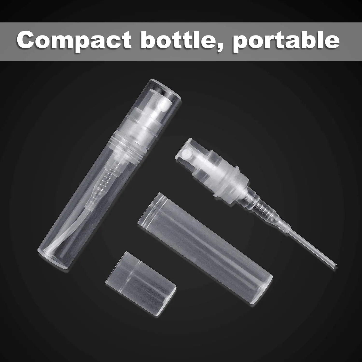 50PCS2ml3ml5ml Leak-proof Plastic Spray Bottle, Mini Perfume Bottle, Lightweight Portable Moisturising Spray Bottle