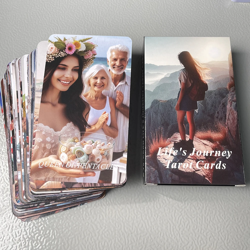 12x7cm Journey of Life Tarot English Deck Fortune Telling Beautiful Cards Prophecy Oracle 78-cards