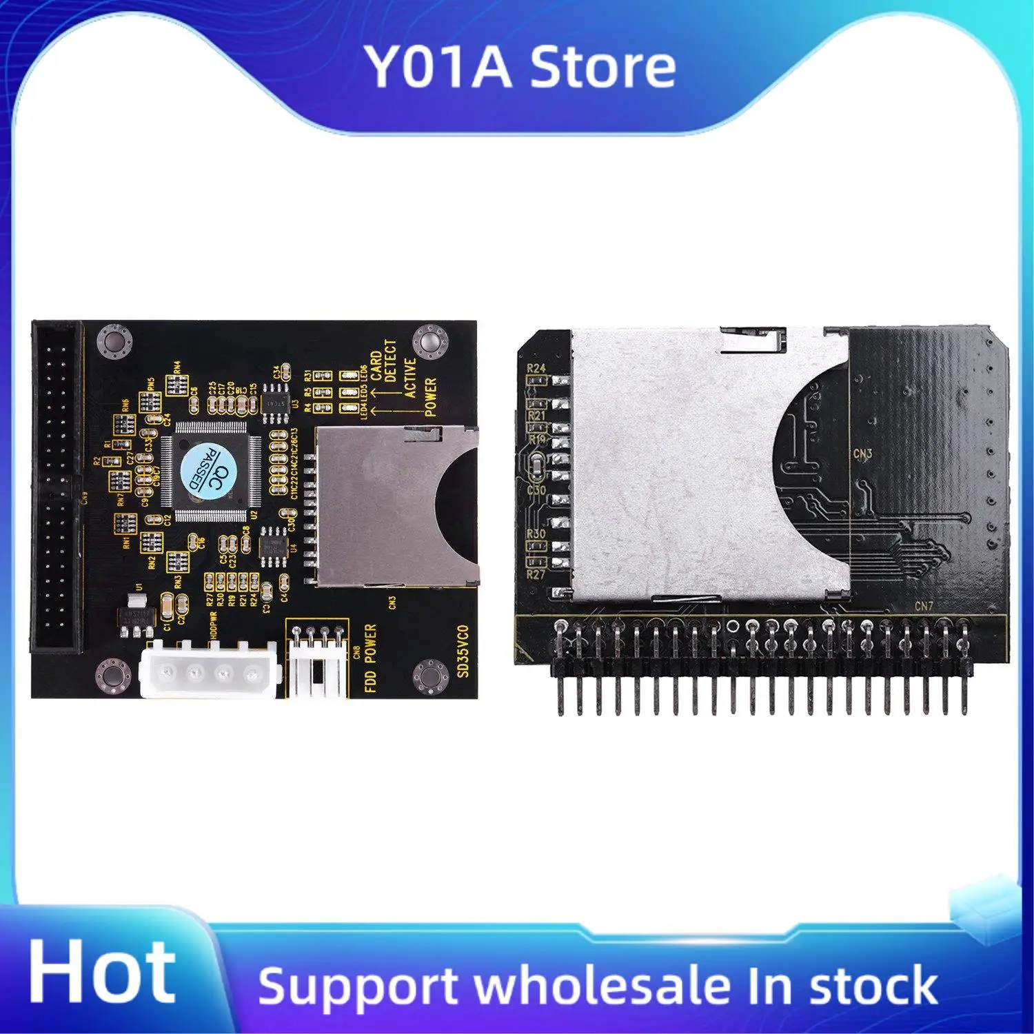 

Y01A 2 Pcs SD SDHC SDXC MMC Card To IDE 3.5Inch Male Adapter 40Pin & 44-Pin
