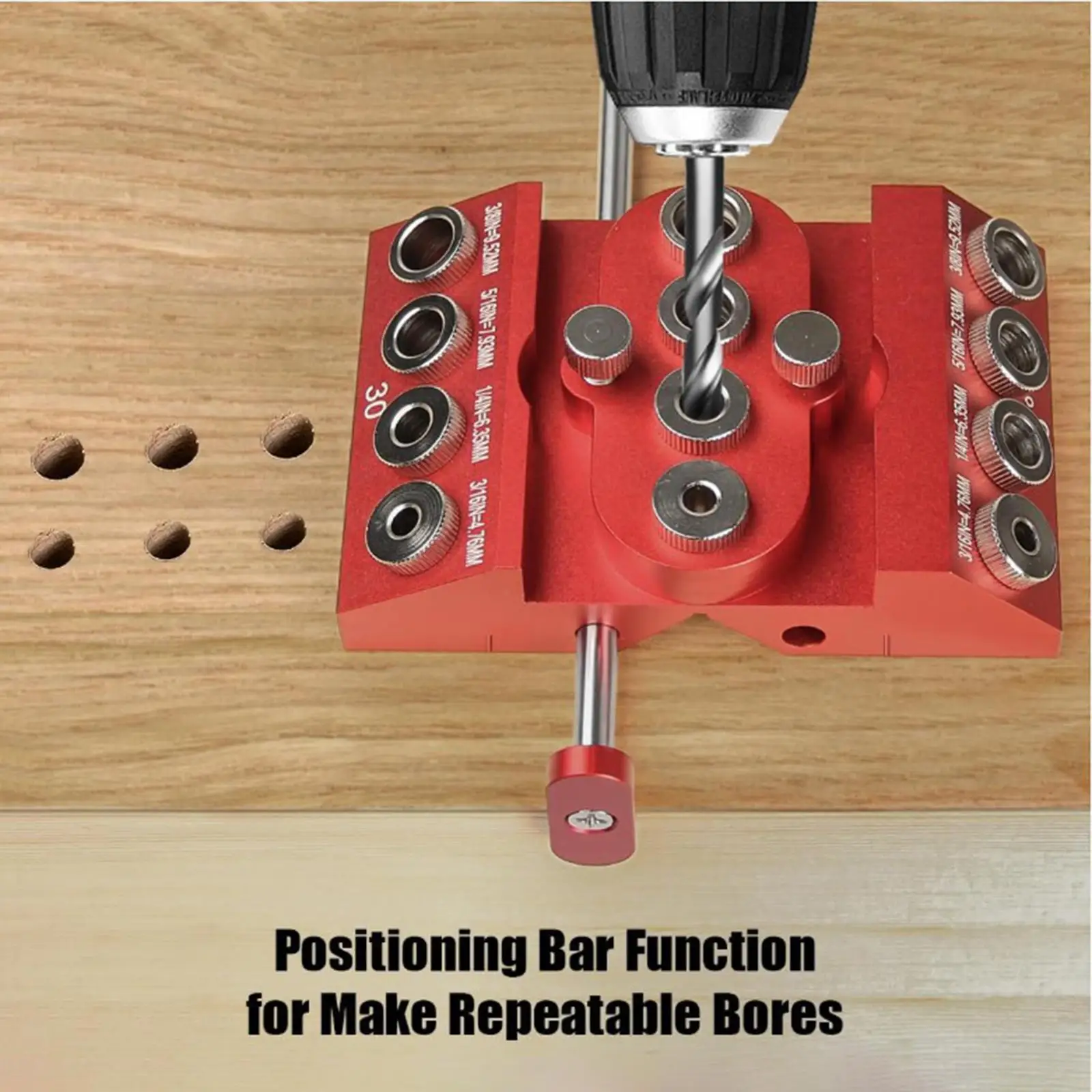 

Drill Hole Guide Jig for Angled and Straight Hole Manual Tool Lag Screw Drilling Template Jig for Horizontal Cable Wood Post