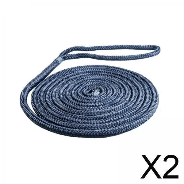 

Premium Boat Dock Lines Blue 4.6m Polyethylene Double Braided Mooring Rope Marine Accessories for Pontoon Boats