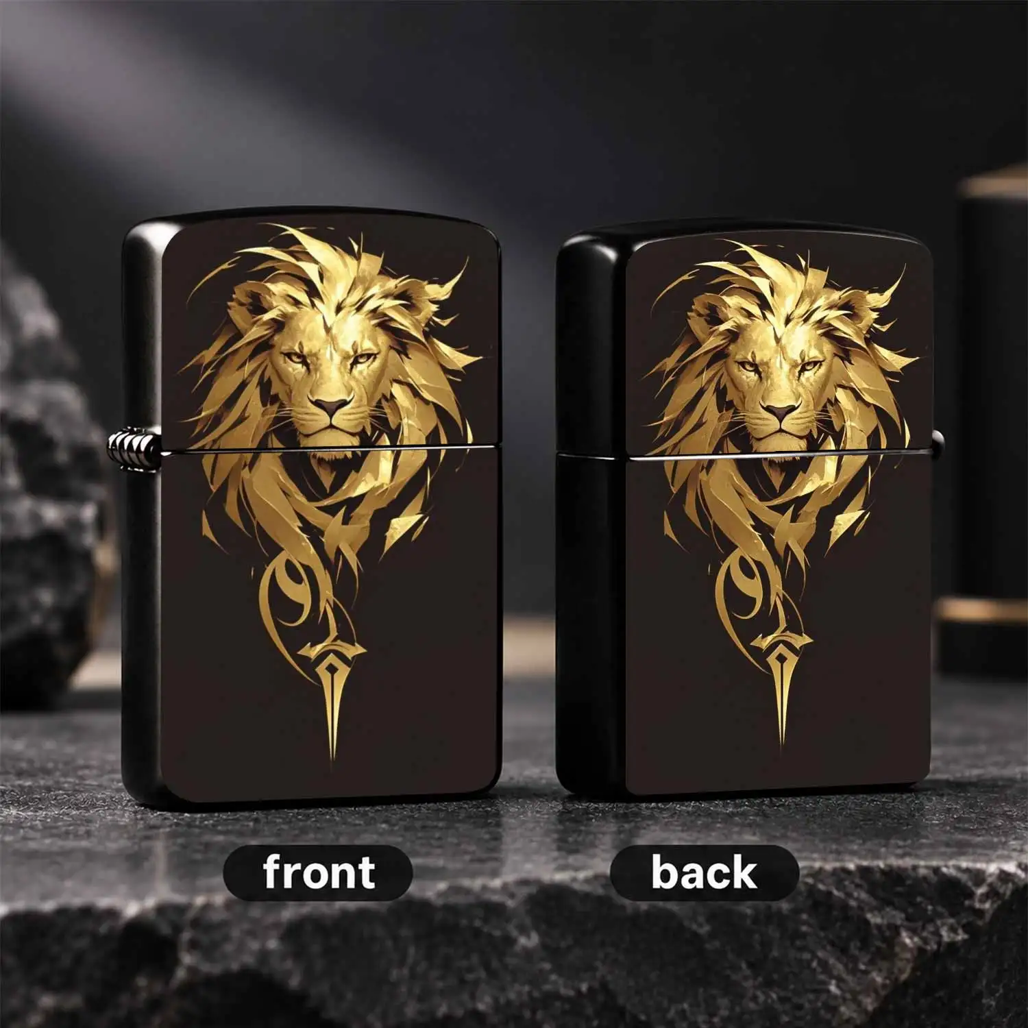 Exquisite Golden Lion Totem Lighter, Delicate Texture And Durable, Suitable For Daily Travel, Outdoor Camping, Gatherings And All Scenarios, Stylish And Eye-Catching, Great Choice For Personal Use Or Gifting To Show Unique Taste A Humorous