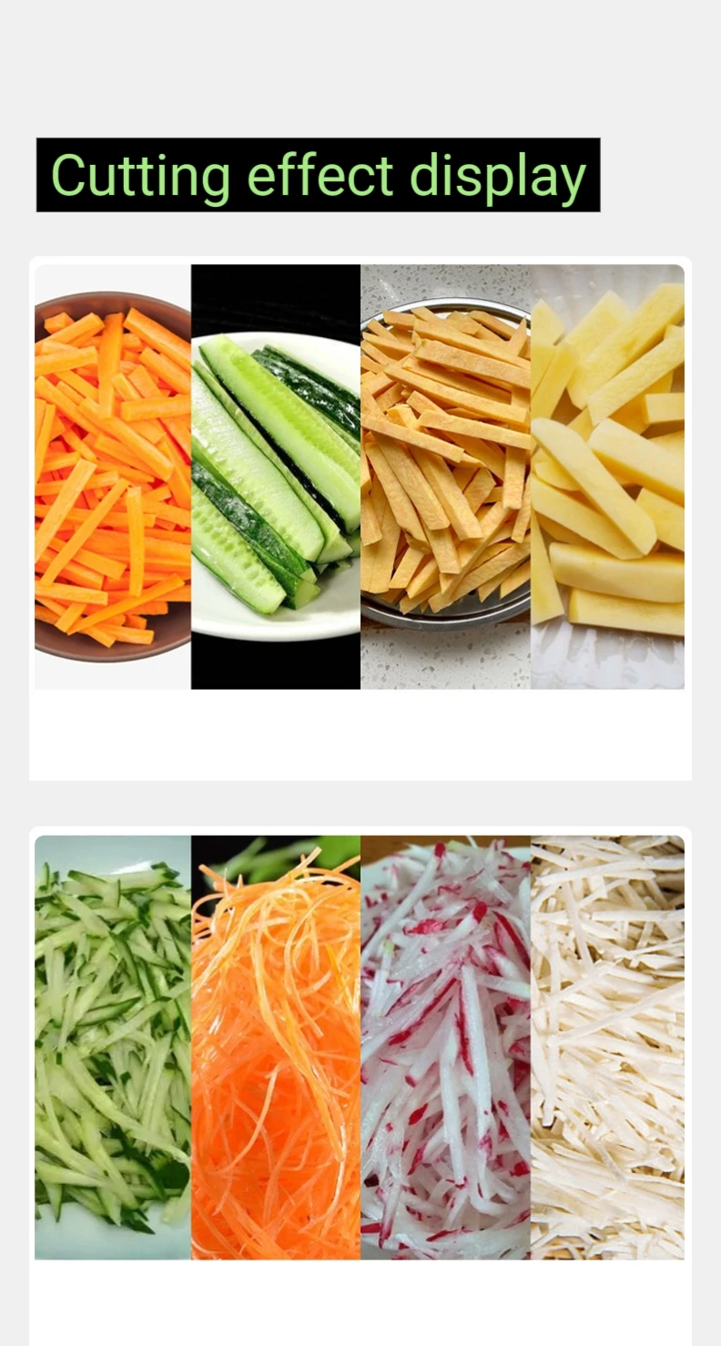 Plantaardige kubusvormige snijmachine voor aardappelen, tomaten, uien, efficiënte snijder