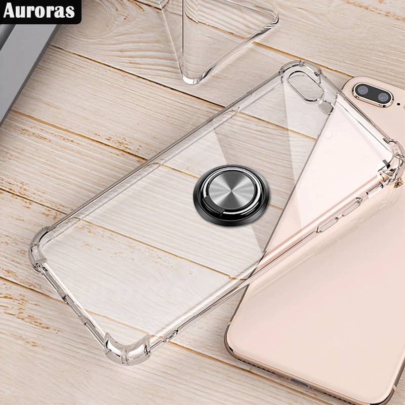 Auroras For Redmi Note 13 Pro 5G Case With Ring Clear Soft Airbag Shockproof Shell For Redmi Note 13 4G Pro Plus Pro+ Back Cover