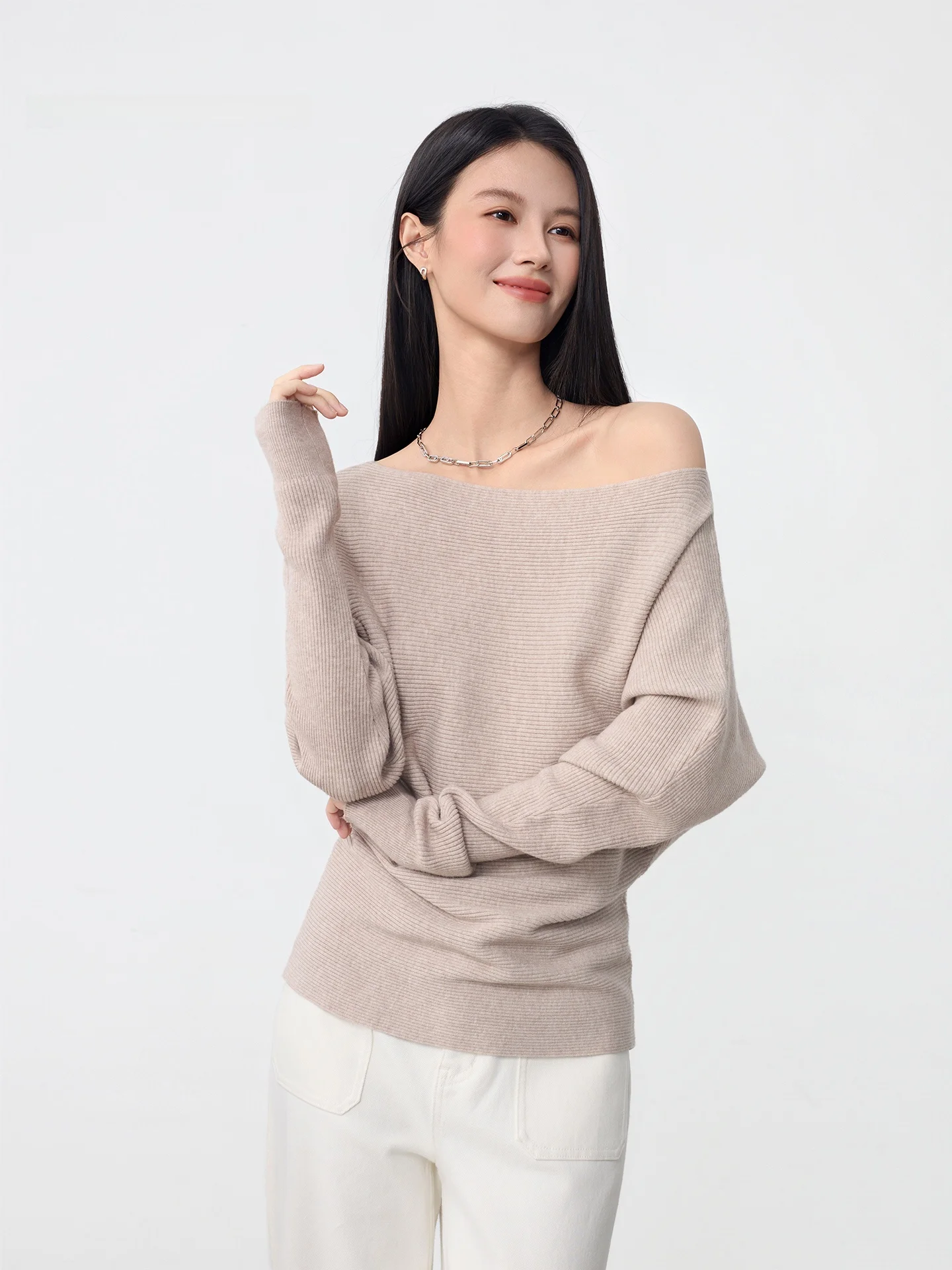 

Модный вязаный топ с открытыми плечами Moprobably Zhiqing Spicy Girl для женщин